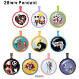10pcs/lot  Halloween  glass picture printing products of various sizes  Fridge magnet cabochon