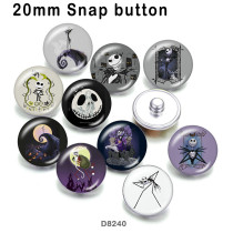 10pcs/lot  Halloween  glass picture printing products of various sizes  Fridge magnet cabochon