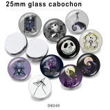 10pcs/lot  Halloween  glass picture printing products of various sizes  Fridge magnet cabochon