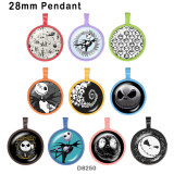 10pcs/lot  Halloween  glass picture printing products of various sizes  Fridge magnet cabochon