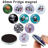 10pcs/lot  Halloween  glass picture printing products of various sizes  Fridge magnet cabochon
