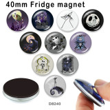 10pcs/lot  Halloween  glass picture printing products of various sizes  Fridge magnet cabochon