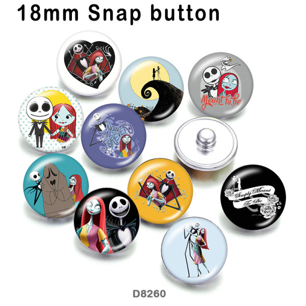 10pcs/lot  Halloween  glass picture printing products of various sizes  Fridge magnet cabochon