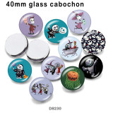 10pcs/lot  Halloween  glass picture printing products of various sizes  Fridge magnet cabochon