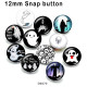 10pcs/lot  Halloween skull  glass picture printing products of various sizes  Fridge magnet cabochon