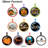 10pcs/lot  Halloween  glass picture printing products of various sizes  Fridge magnet cabochon