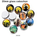 10pcs/lot  Halloween  glass picture printing products of various sizes  Fridge magnet cabochon