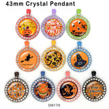 10pcs/lot  Halloween  glass picture printing products of various sizes  Fridge magnet cabochon
