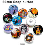 10pcs/lot  Halloween  glass picture printing products of various sizes  Fridge magnet cabochon