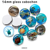 10pcs/lot  Ocean sea turtle  glass picture printing products of various sizes  Fridge magnet cabochon