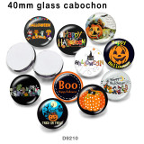 10pcs/lot  Halloween  glass picture printing products of various sizes  Fridge magnet cabochon
