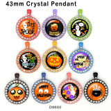 10pcs/lot  Halloween  glass picture printing products of various sizes  Fridge magnet cabochon