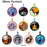 10pcs/lot  Halloween  glass picture printing products of various sizes  Fridge magnet cabochon