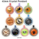 10pcs/lot  Halloween  glass picture printing products of various sizes  Fridge magnet cabochon