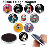 10pcs/lot  Halloween  glass picture printing products of various sizes  Fridge magnet cabochon