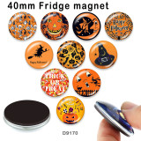 10pcs/lot  Halloween  glass picture printing products of various sizes  Fridge magnet cabochon