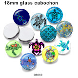 10pcs/lot  Ocean sea turtle  glass picture printing products of various sizes  Fridge magnet cabochon