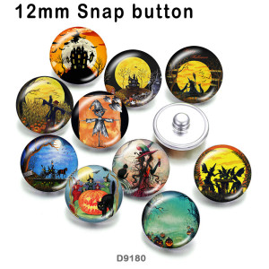 10pcs/lot  Halloween  glass picture printing products of various sizes  Fridge magnet cabochon