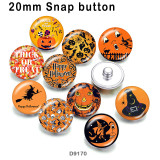 10pcs/lot  Halloween  glass picture printing products of various sizes  Fridge magnet cabochon