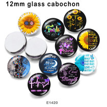 10pcs/lot  Sunflower  MOM  glass picture printing products of various sizes  Fridge magnet cabochon