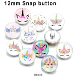 10pcs/lot  Unicorn  glass picture printing products of various sizes  Fridge magnet cabochon