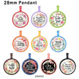 10pcs/lot  Flower  words  glass picture printing products of various sizes  Fridge magnet cabochon