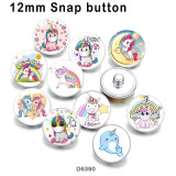 10pcs/lot  Unicorn  glass picture printing products of various sizes  Fridge magnet cabochon