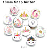 10pcs/lot  Unicorn  glass picture printing products of various sizes  Fridge magnet cabochon