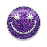 20MM  Smiley  multiple colour Enamel snap buttons