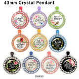 10pcs/lot  Flower  words  glass picture printing products of various sizes  Fridge magnet cabochon