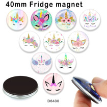 10pcs/lot  Unicorn  glass picture printing products of various sizes  Fridge magnet cabochon