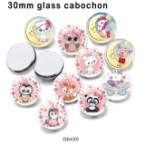 10pcs/lot  Unicorn  glass picture printing products of various sizes  Fridge magnet cabochon
