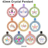 10pcs/lot  Unicorn  glass picture printing products of various sizes  Fridge magnet cabochon