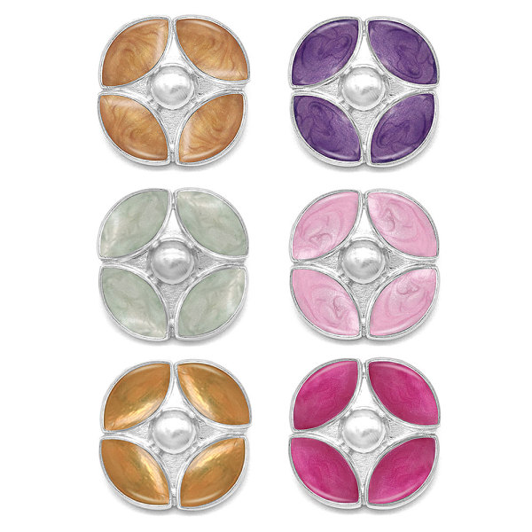 20MM  Square design  multiple colour Enamel snap buttons