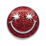 20MM  Smiley  multiple colour Enamel snap buttons