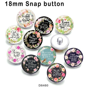 10pcs/lot  Flower  words  glass picture printing products of various sizes  Fridge magnet cabochon