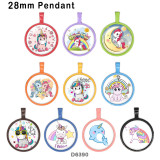10pcs/lot  Unicorn  glass picture printing products of various sizes  Fridge magnet cabochon