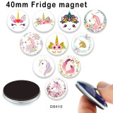 10pcs/lot  Unicorn  glass picture printing products of various sizes  Fridge magnet cabochon