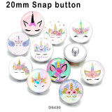 10pcs/lot  Unicorn  glass picture printing products of various sizes  Fridge magnet cabochon