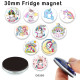 10pcs/lot  Unicorn  glass picture printing products of various sizes  Fridge magnet cabochon