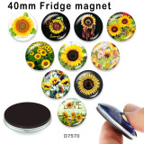 10pcs/lot  Flower  glass picture printing products of various sizes  Fridge magnet cabochon