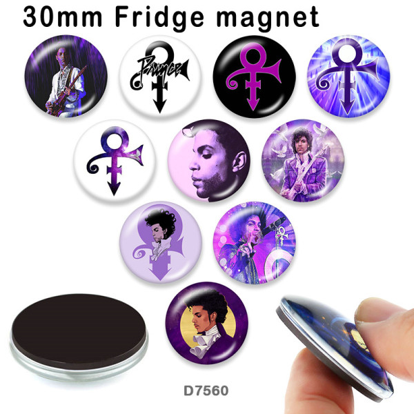 10pcs/lot  Famous music  glass picture printing products of various sizes  Fridge magnet cabochon