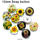10pcs/lot  Flower  glass picture printing products of various sizes  Fridge magnet cabochon