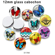 10pcs/lot  Butterfly  glass picture printing products of various sizes  Fridge magnet cabochon