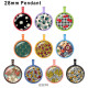 10pcs/lot  Flower  glass picture printing products of various sizes  Fridge magnet cabochon
