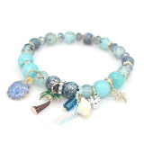Natural stone shell beach ladies bracelet beaded bracelet