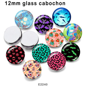 10pcs/lot  pattern  glass picture printing products of various sizes  Fridge magnet cabochon