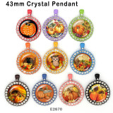 10pcs/lot  Halloween  glass picture printing products of various sizes  Fridge magnet cabochon