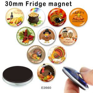 10pcs/lot  Halloween  glass picture printing products of various sizes  Fridge magnet cabochon