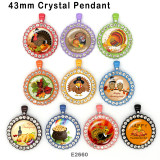 10pcs/lot  Halloween  glass picture printing products of various sizes  Fridge magnet cabochon